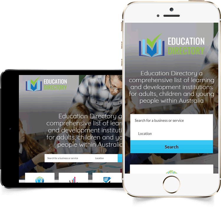 Education Directory displayed beautifully on multiple devices